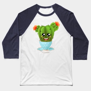 Happy cactus in a pretty tea cup Baseball T-Shirt